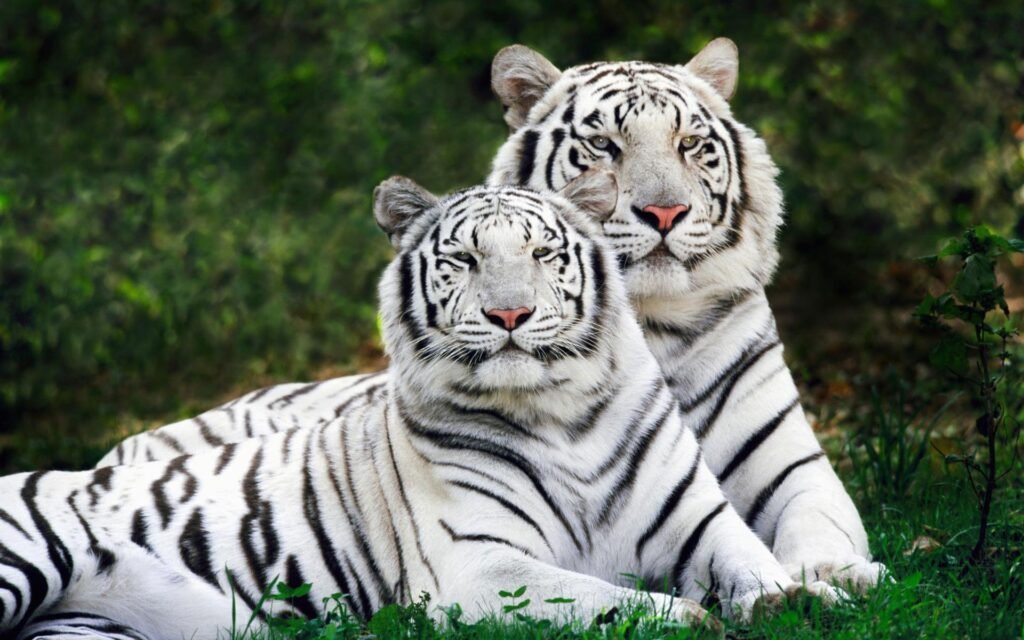 white tiger 4K wallpaper